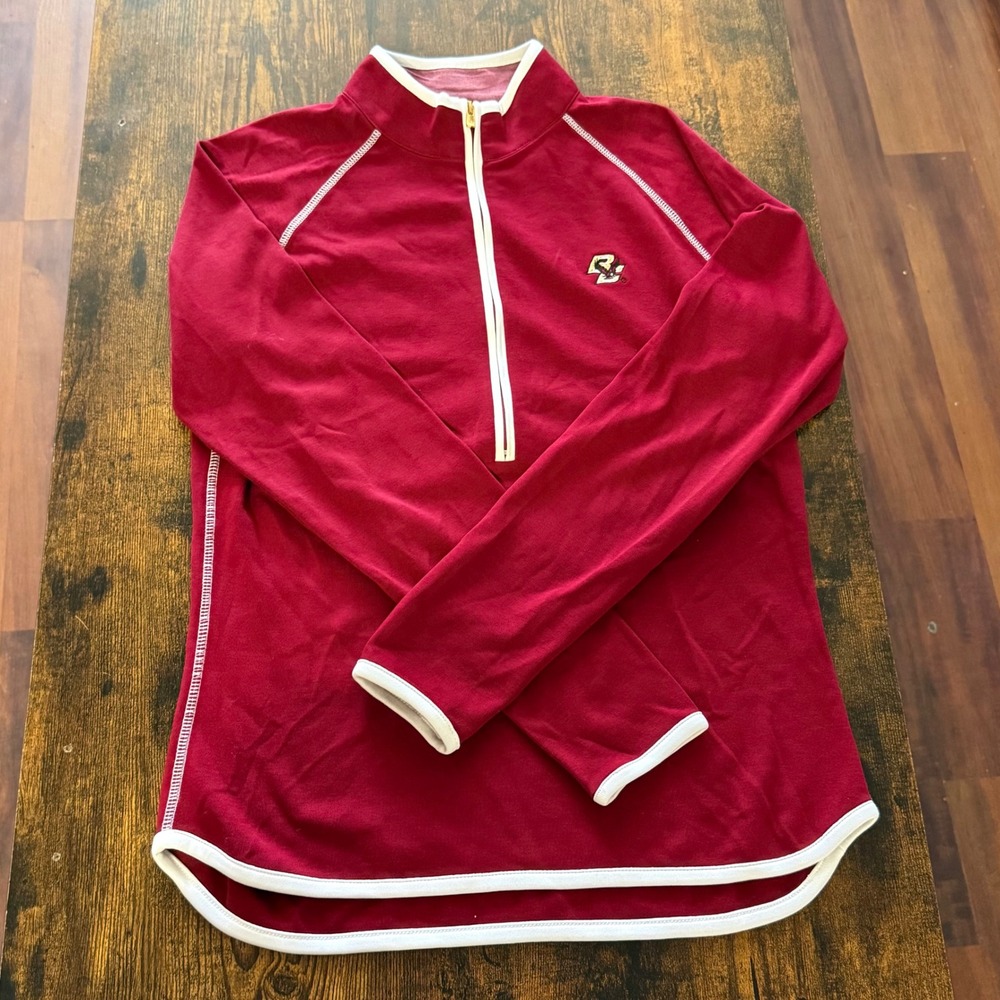 Peter Millar Boston College Eagles Women's Small Maroon Quarter Zip Pullover